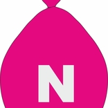 Balónek písmeno N růžové
